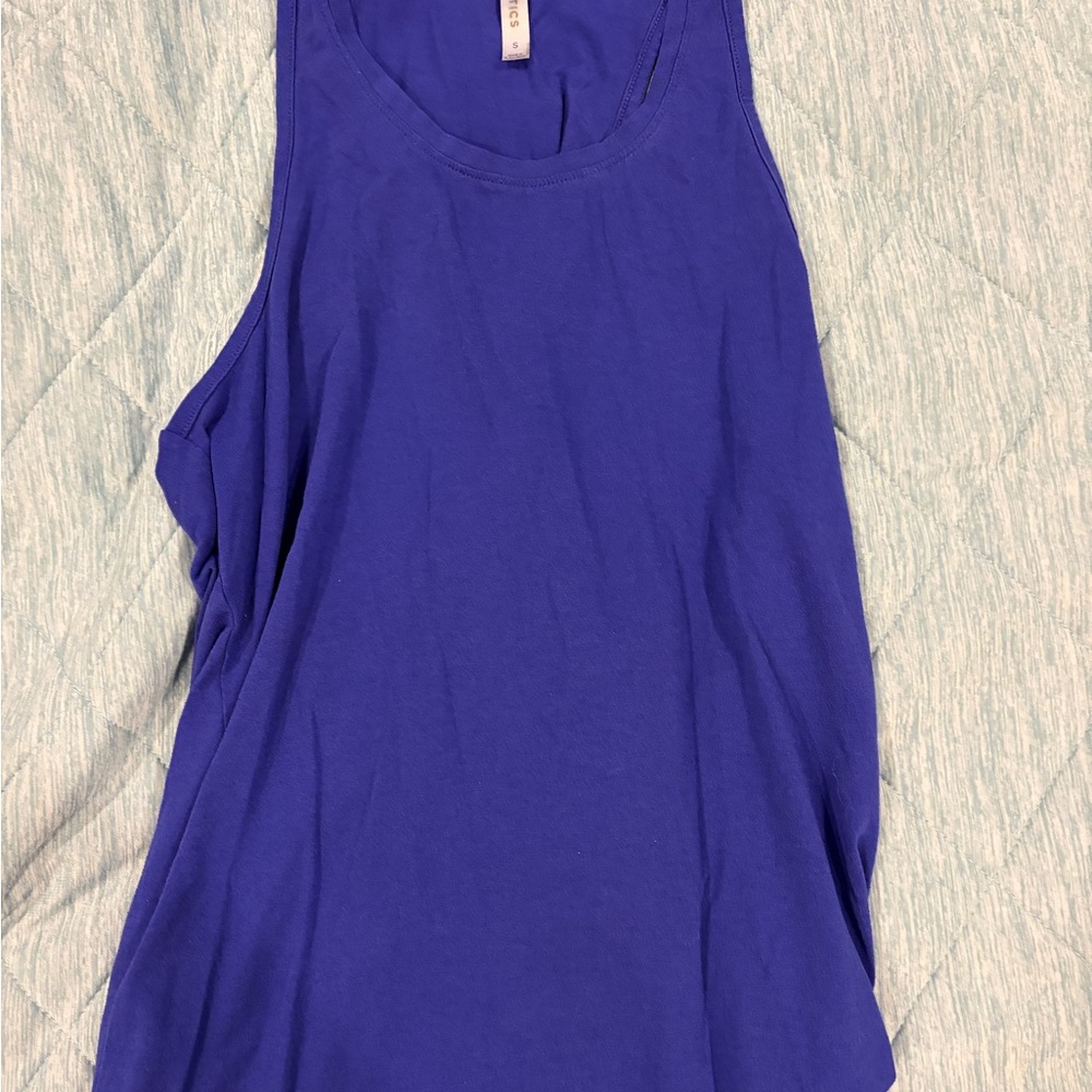 Fabletics Twisted Back Blue Tank Top - Size Small